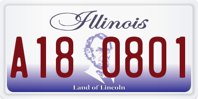 IL license plate A180801