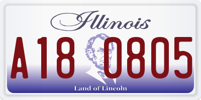IL license plate A180805
