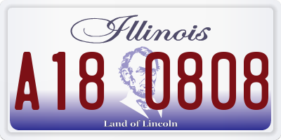 IL license plate A180808