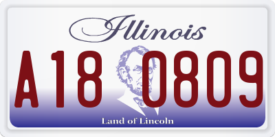 IL license plate A180809