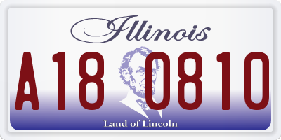 IL license plate A180810