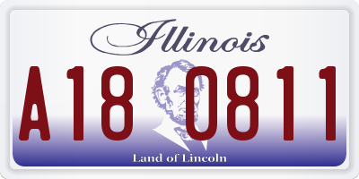 IL license plate A180811