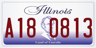 IL license plate A180813