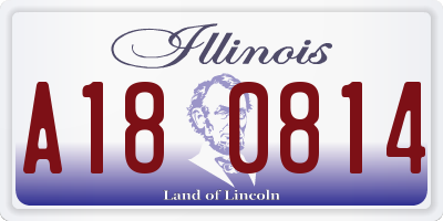 IL license plate A180814