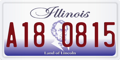 IL license plate A180815