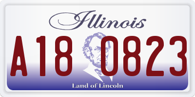 IL license plate A180823