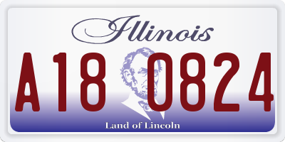 IL license plate A180824