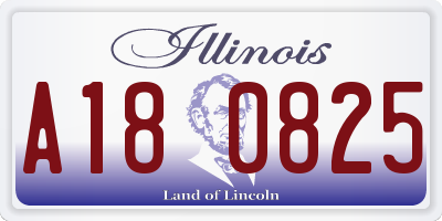 IL license plate A180825