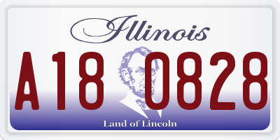 IL license plate A180828