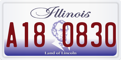 IL license plate A180830