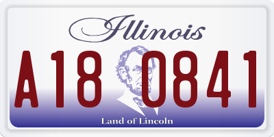 IL license plate A180841