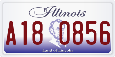 IL license plate A180856