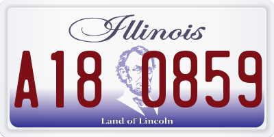IL license plate A180859