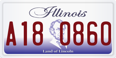 IL license plate A180860