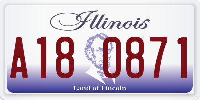 IL license plate A180871