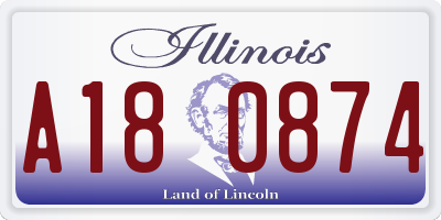 IL license plate A180874