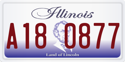 IL license plate A180877