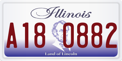 IL license plate A180882