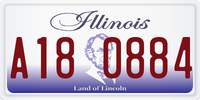 IL license plate A180884
