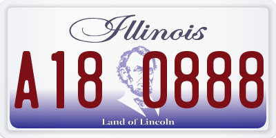 IL license plate A180888