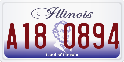 IL license plate A180894