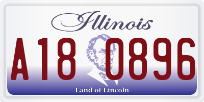 IL license plate A180896