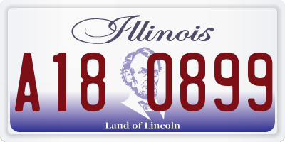 IL license plate A180899