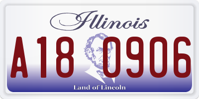 IL license plate A180906