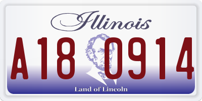 IL license plate A180914
