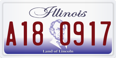 IL license plate A180917