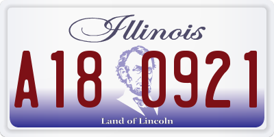 IL license plate A180921