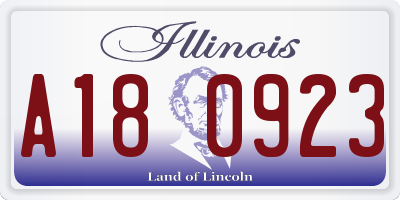IL license plate A180923