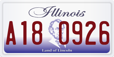 IL license plate A180926