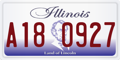 IL license plate A180927