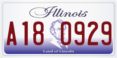 IL license plate A180929