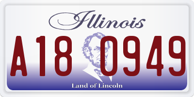 IL license plate A180949