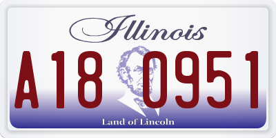 IL license plate A180951