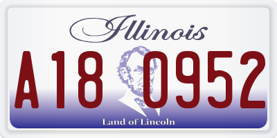 IL license plate A180952