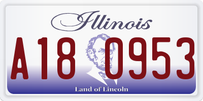 IL license plate A180953