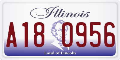 IL license plate A180956