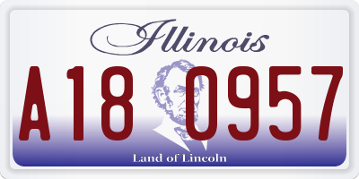 IL license plate A180957