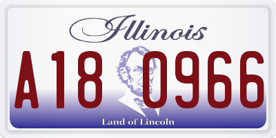 IL license plate A180966