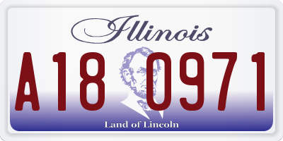IL license plate A180971