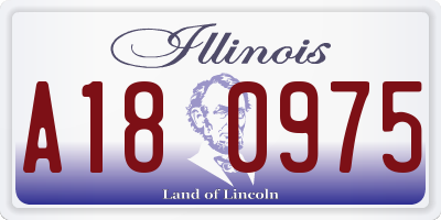 IL license plate A180975
