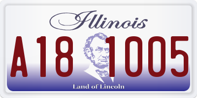 IL license plate A181005