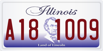 IL license plate A181009