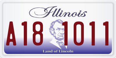 IL license plate A181011