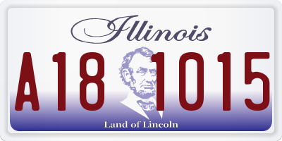 IL license plate A181015