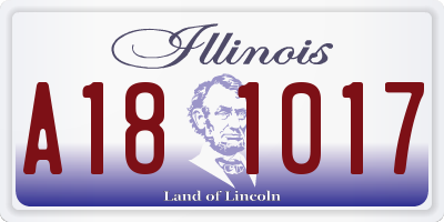 IL license plate A181017