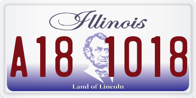 IL license plate A181018